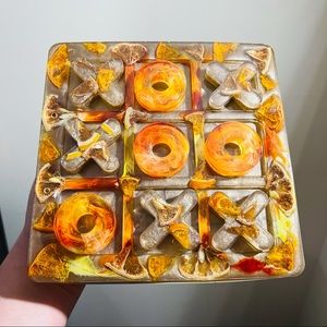 Resin Tic-Tac-Toe Game Board